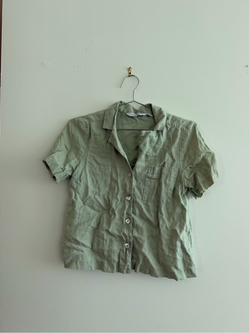 &OTHER STORIES BUTTON DOWN T SHIRT TOP SIZE 0